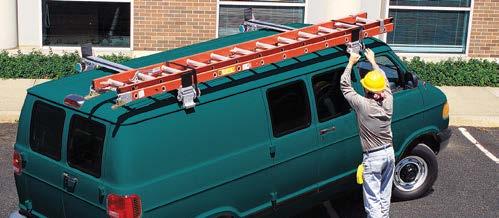 The cantilevered rear crossmember extends out to protect the van roof and rear gutter from dents and scratches while loading and unloading. I.T.S.
