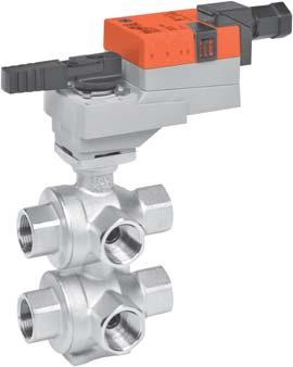 Control Valve Product Range 6-Way Characterized Control Valve Product Range (¾ ) Valve Nominal Size 6-way NPT Suitable Actuators Sequence 1 C v Sequence 2 C v Inches DN [mm] Valve Model Non-Spring 0.