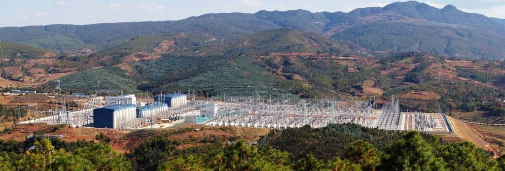 The world s first 800-kV HVDC transmission line is a milestone in China Key figures for the Siemens HVDC line: 5,000 MW +/ 800 kv DC 1,418 km Yunnan Guangdong In operation since December