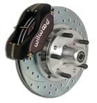 Forged Billet Dynalite calipers, forged billet hubs, vented iron rotors, and PolyMatrix brake pads offer big stopping power in severe heat conditions with up to 35 pounds of weight savings off the