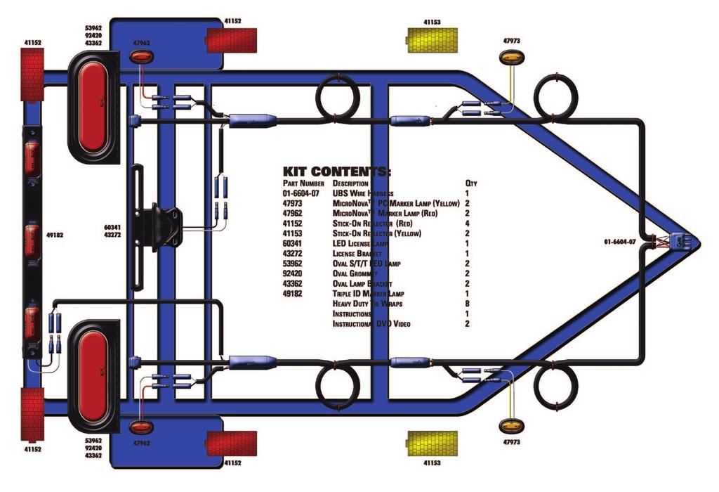 Example of a Boat Trailer Harness using the UBS