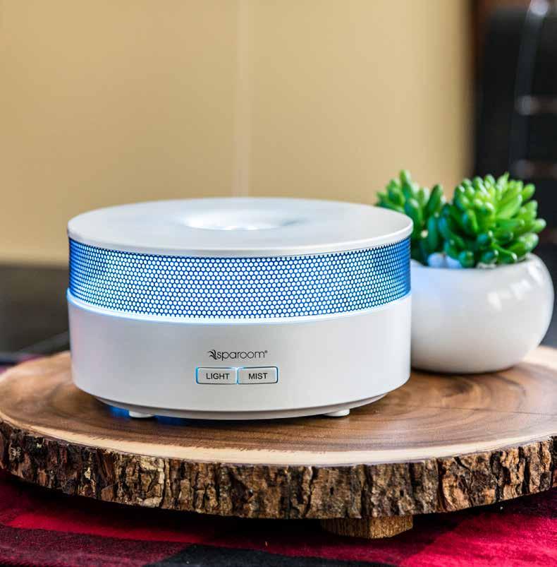 AromaMist ULTRASONIC ESSENTIAL OIL DIFFUSER Suggested Retail $40.00 Our signature diffuser, featuring all of the best elements including style, lighting and mist.