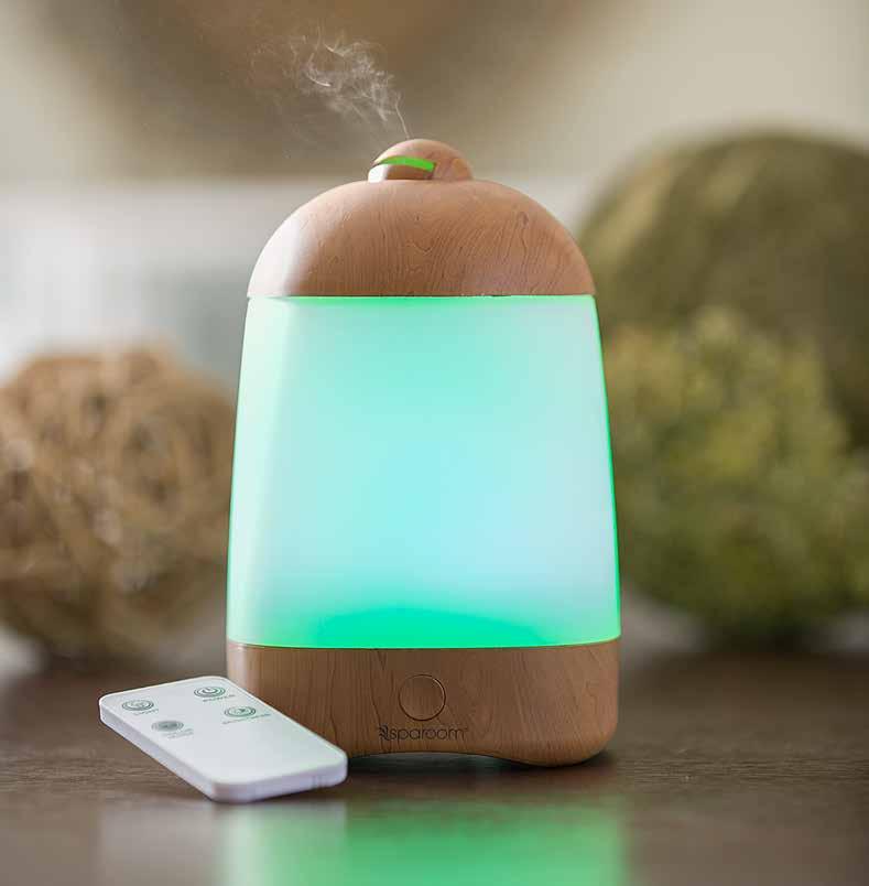SpaMist Wood Grain REMOTE CONTROL ESSENTIAL OIL DIFFUSER Suggested Retail $40.