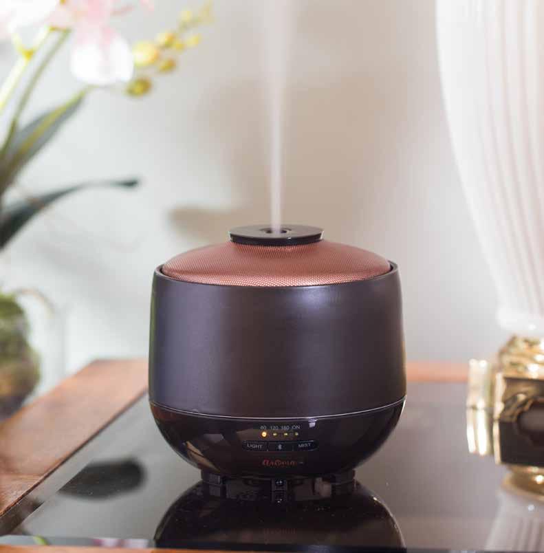 PremAir APP-ENABLED ESSENTIAL OIL DIFFUSER WITH BLUETOOTH Suggested Retail $90.00 The metallic mesh cover and smooth ceramic detail adds a contemporary touch to your home décor.