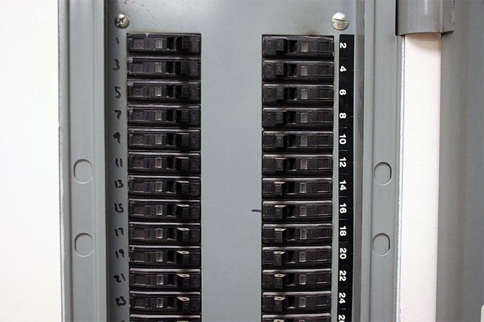 Check the fuse or breaker in the electrical panel.