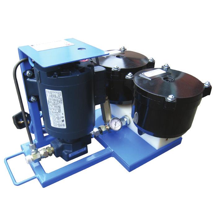 Oil or Fuel Polishing System Static or portable 10 L/M Maximum flow rate (depending on fluid viscosity) Water and particulate removal
