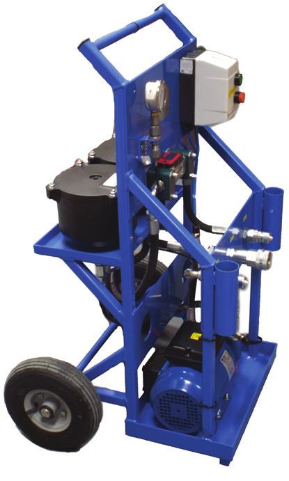 portable 6 pot buggy 240/110 VAC 50/60 Hz oation/air drive 22 L/M Maximum flow rate Fitted with 6 x su duty hippo pots 7 litres of