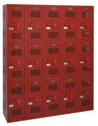 rigid unit base, 16 gauge continuous top, 16 gauge diamond perforated sides are integral with front vertical frame, 18 gauge solid back doors: 14 gauge diamond perforated doors are standard.
