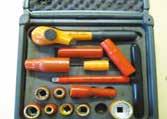 Insulated hand tools are made of conductive material, fully or partially covered by insulating material Note: All insulated / insulating