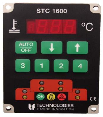 Temperature Control STC1600 Temperature Controller For STC1600 Temperature Control System The STC1600 Temperature Controller is developed for gas-heated screeds.
