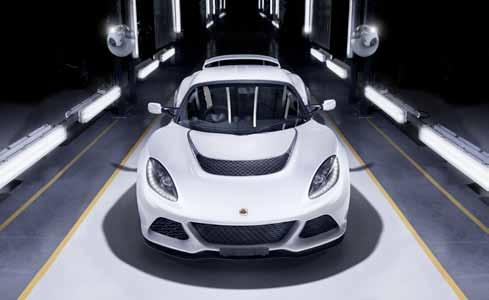 10 / BUILT IN PERFORMANCE / Lotus Exige S The state-of-the-art Exige chassis is composed of an extruded and bonded aluminium structure, developed for its