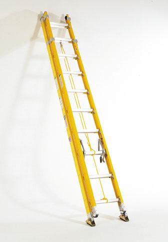 Types of Ladders Extension Ladders When using an extension ladder, raise it to the desired height, being sure the locks engage properly on both sides of the ladder.