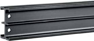 3M RAIL ANODIZED (BLACK) FF6003B These rails are made in section of black anodized aluminium in standard lengths as listed.