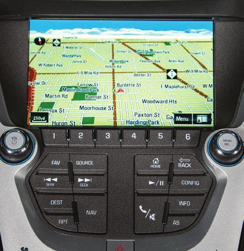 Navigation SystemF Note: When the vehicle is moving, various on-screen functions are disabled to reduce driver distraction. Controls A.