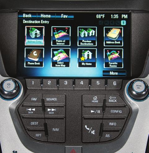 RPT Repeat Press to repeat the last voice guidance prompt. To select various functions, touch the highlighted touch screen buttons in the onscreen menus or use the MENU/SEL knob.