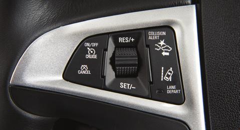 sound. Press the Lane Departure Warning button (A) on the left side of the steering wheel to turn the system on or off.