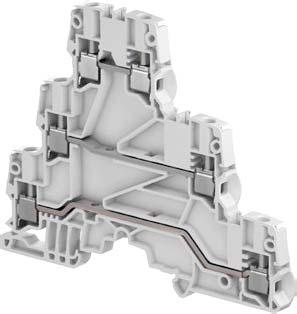 ZS4-T screw clamp terminal blocks Triple deck with feed-through circuits - 5.2 mm 0.