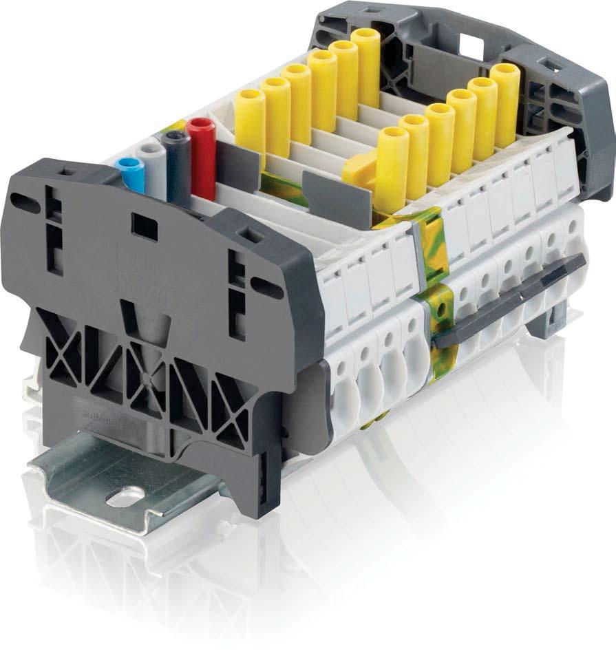 High performances 10 mm² 6 AWG 6 mm² 10 AWG with ferrule 50 A (IEC) 5 A (UL) Worldwide certifications RoHS BV Rely on our smart design Insulated short circuit bridges: SC-JB8 Insulated captive test
