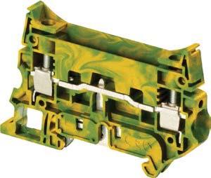 ZS10-PE-R1 screw clamp terminal blocks Ground - 8 mm 0.15 in spacing 10 mm² 6 AWG With the same profile as the ZS10-ST.