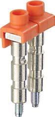 JB8 screw jumper bars Screw clamp terminal block accessories JB8 8 mm 0.15 in spacing 1SNK160212F0014 JB8 jumper bars Insulated jumper bar with screw mounting. 8 mm 0.15 in spacing 2 poles Orange JB8-2-R1 1SNK908902R0000 10 7.
