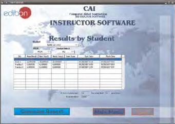 Software (INS/SOF) totally integrated with the Student Software (EMT../SOF). Both are interconnected so that the teacher knows at any moment what is the theoretical and practical knowledge of the students.