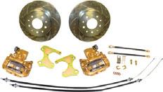 PB10213B Rear Disc Brake Conversion Sets Simple Install Conversion set comes with calipers, rotors, mounting brackets, parking brake cables and all required hardware for installation.