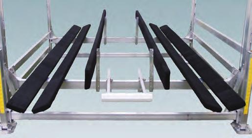 Guides pick up and support your boat by the tubes for proper placement within the lift Pontoon and
