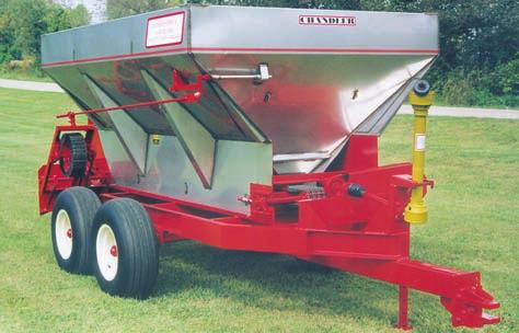 (Standard) Full ground wheel drive available THE CHANDLER PTO MODEL PULL-TYPE FERTILIZER SPREADER The Chandler Pull-Type Fertilizer Spreader is durable, heavy-duty and well designed for long-lasting,