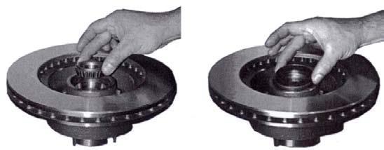 Page 6 13. Now install the inner bearing (the larger bearing) and bearing seal into the rotor as shown 13. below.