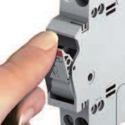 Reliable connections Wide terminals allow the use of cables with section up to 25 mm 2, whereas the antivibration