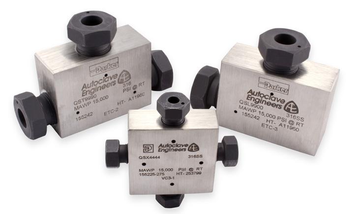 Fittings and Tubing: QS Series Compression Sleeve Pressures to psi (1034 bar) Parker utoclave Engineers Medium Pressure QS Fittings are designed for use with QS Series valves and medium pressure