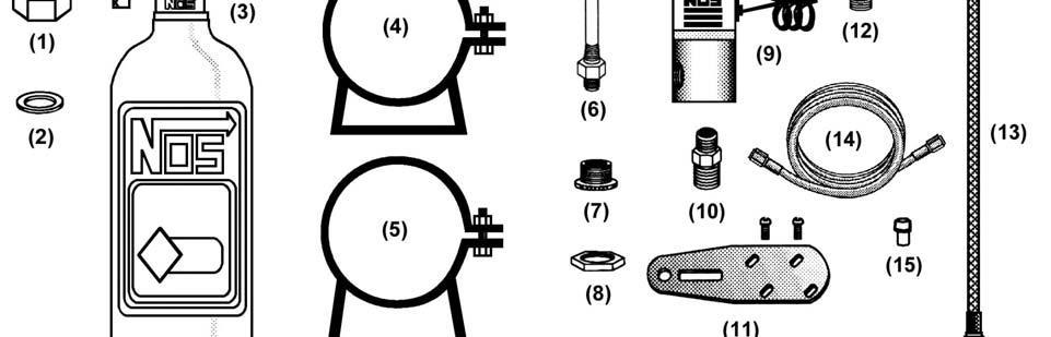 Figure 1 Kit Number 05186NOS Component Identification NOTE: Some parts may slightly differ in appearance than those in your NOS kit. Chapter 2 Kit Installation 2.