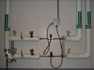 2) Water supply: Turn on the on/off valves that control the water supply (used for cooling the facility).