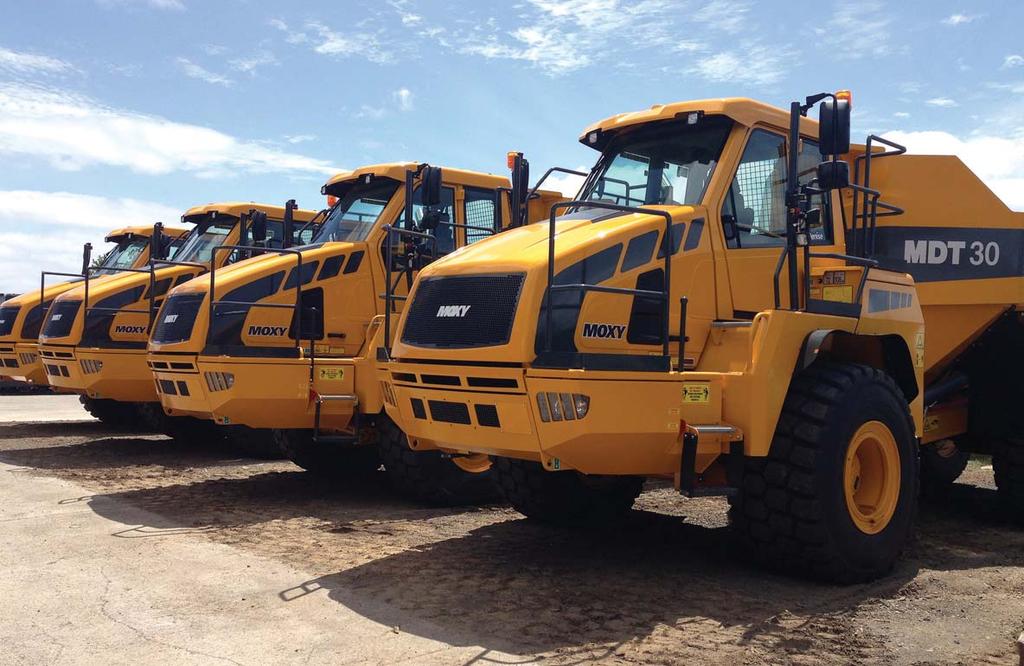provides nationwide sales and product support for Moxy Articulated Dump Trucks, along with extensive parts availability. Having the Moxy brand under MIMICO s umbrella existing range of equipment.