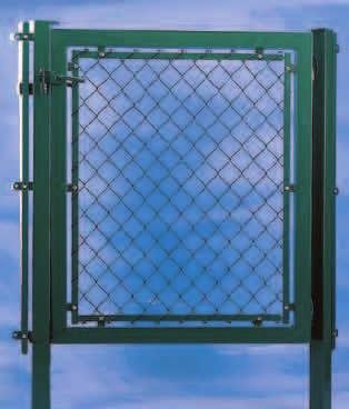 5.10 PROSTAR Green colour galvanised chain link metal swing door RAL 6005 Green fire painting Manufactured in iron, then recovered following process of alkaline, passivated electrolytic zinc coating,