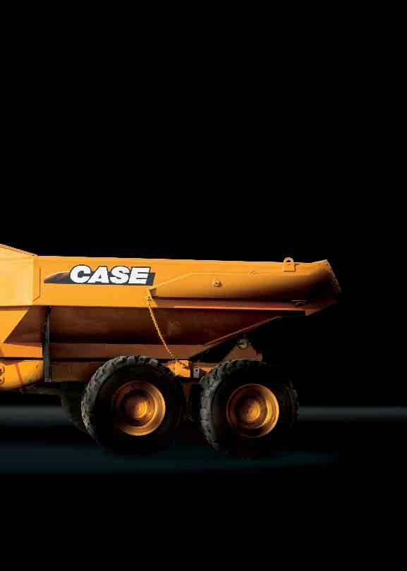 SMOOTH RIDE The B series Case articulated truck has true independent front suspension with both vertical and oscillating oveent. Long stroke cylinders provide excellent daping and bup absorption.