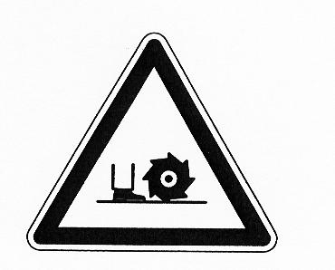 1.2 Machine plate Danger: risk of cut Important data can be found on the following plate located on the machine: Machine model Machine code Weight Year of production Maximum blade diameter Bore