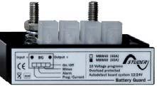 current Operating voltage range (Vdc) MBW 40 40 A 6-35 Vdc MBW 60 60 A 6-35 Vdc MBW 200 200 A 8-32 Vdc Complete technical specifications on page 42 Applications Battery monitoring AUX SBM-02 The