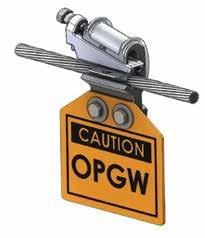 Better Products by Design OPGW Warning Sign Clamp OPGW Warning Sign Clamp The OPGW Warning Sign Clamps developed by Connector Products, Inc.