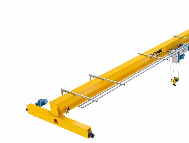 Connection Crane girder supported by end carriages Simple bolted connections Fast assembly Simple adjustment No special tools required Simple disassembly Crane electric