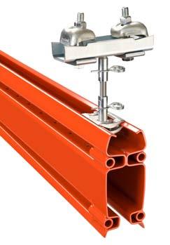 II-H Reinforced KBK II profile section, for distances between suspensions of more than 6 m and profile section loads up to 1,200 kg KBK II-H-R KBK II-H with internal 5-pole conductor line KBK III