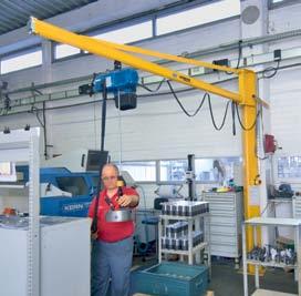 Pillar-mounted slewing jibs Can be freely installed in almost any location.