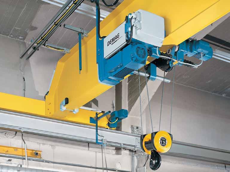 38972- Your benefits with the new Demag DR rope hoist optimised for crane applications Increased efficiency thanks to extended 2m+ service life (1900-hour full load service life) Improved load