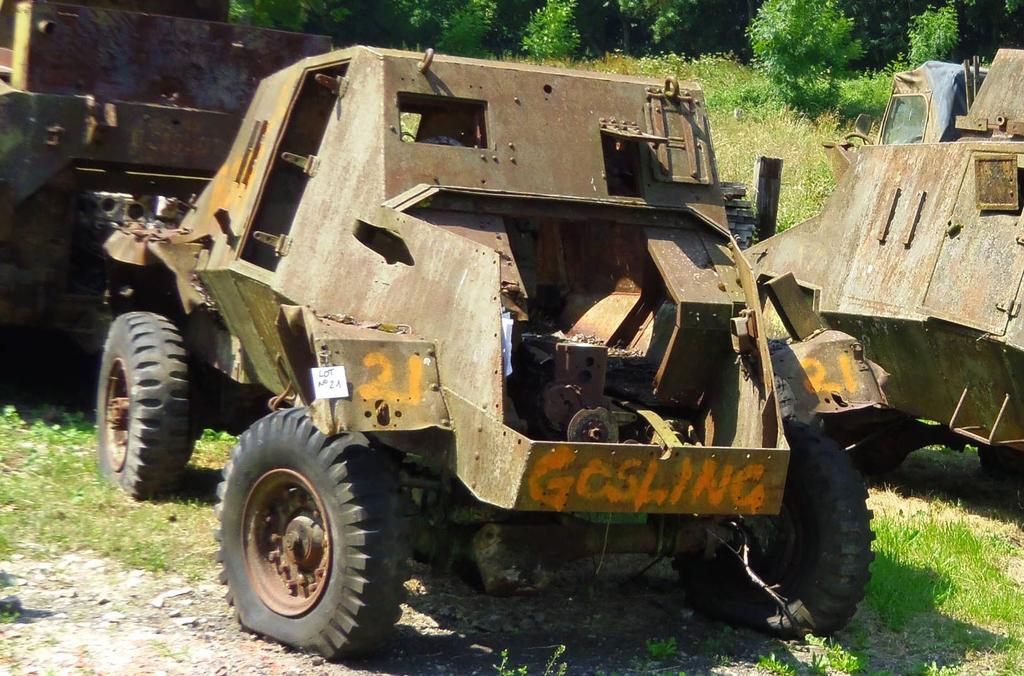 It was sold during an auction in May 2013 Pierre-Olivier Buan, July 2013 Otter Light Reconnaissance Car wreck Lance Varga