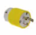and long life Two-piece cord-clamp strain relief includes tri-drive screws to firmly secure the cord UL File No.: Plug and Connector E10176 Receptacle E46237 CSA File No.