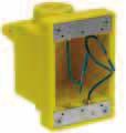 EPower Distribution Outlet Boxes Watertite FD Boxes and Coverplates Corrosion Resistant FD Boxes Boxes molded of high-strength, non-conductive, glassfilled polyester All metal hardware on boxes made
