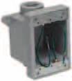 EPower Distribution Outlet Boxes Industrial Duty FS/FD Boxes and Coverplates FS/FD Boxes for Surface or Recess Mounting Boxes molded of high-strength, non-conductive, phenolic resin or glass-filled