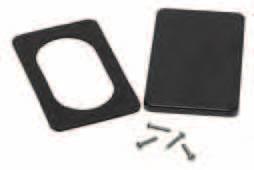 with Neoprene gasket Cover available with 15/20A 120V Manual Rest GFCI Clear/opaque GFCI cover plate with metallic support plate to provide strength Clear/opaque and GFCI cover plate is silicone to