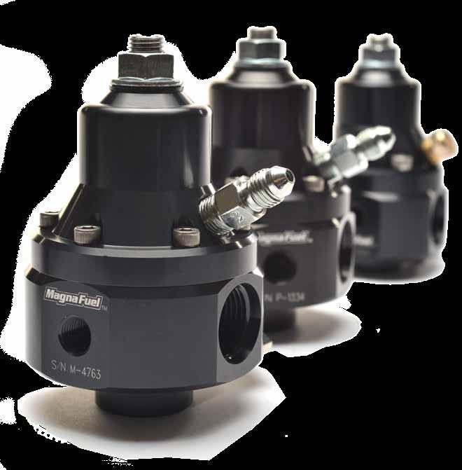 Unique guided-metering valve assembly provides accurate metering of fuel flow MagnaFuel EFI Regulators provide the most stable platform for fuel delivery in the performance industry Maintains steady