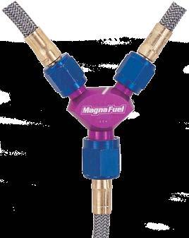 MagnaFuel s sleek new Y-fitting design replaces a seven-piece assembly when compared to Y-block with fittings and O-rings